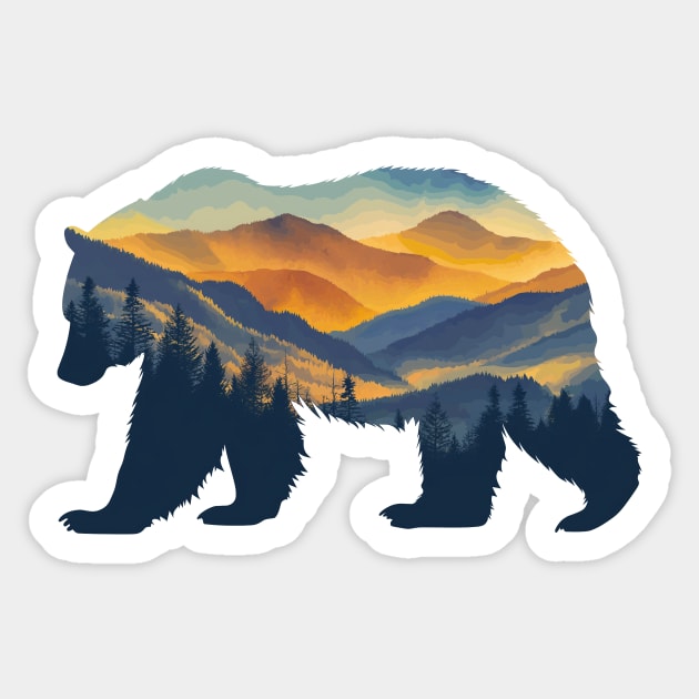 Bear Outdoor National Park Wildlife Sticker by Wintrly